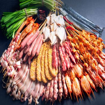 烤串半成品羊肉串烧烤串串新鲜5-6人肉串食材家用烤肉套餐4/8斤 5-6人