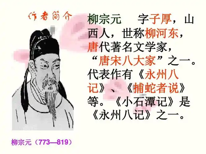 八年级上北师大版第三单元第5课《小石潭记》课件(38张ppt) 作者简介