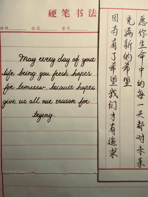 英文书法摘抄写信你们喜欢这种字体吗