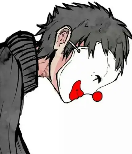 小丑面具笑的比谁都更开心,却藏不住那一双哭红的眼睛