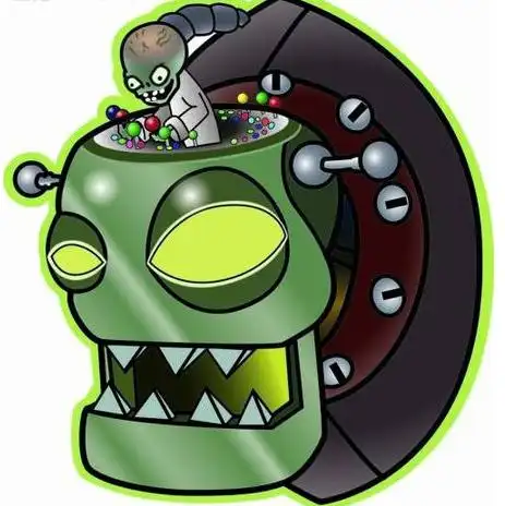 绿色橄榄球僵尸简笔画