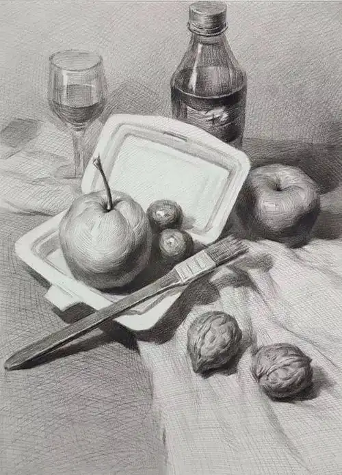 素描入门 | 静物素描,质感的表现(一)淡色无光物体