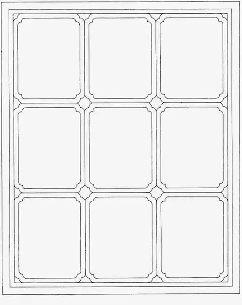 创意九宫格镂空边框素材免费下载_觅元素