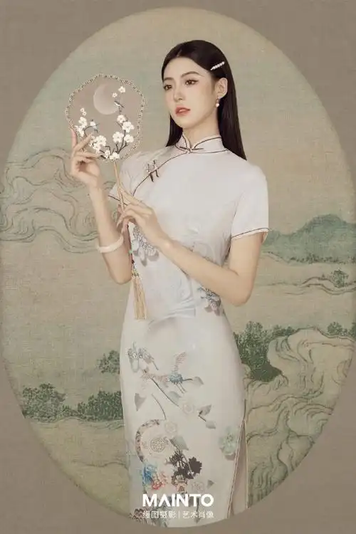 工笔画旗袍写真新篇章95诗意浪漫的东方美97-94东方佳人系列