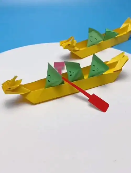 端午节龙舟折纸,看看怎么样呢-度小视