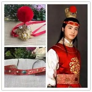 红楼梦贾宝玉发饰古装头饰武侠束发发冠发扣头冠动漫古风带子绑带