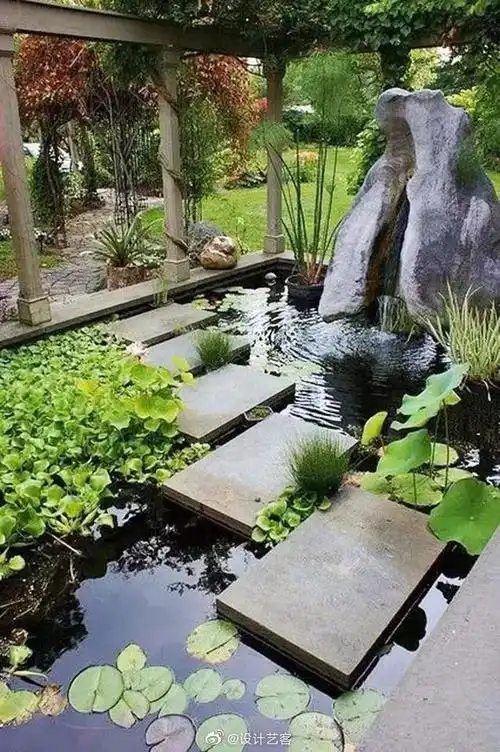 庭院景观自然风水池营造