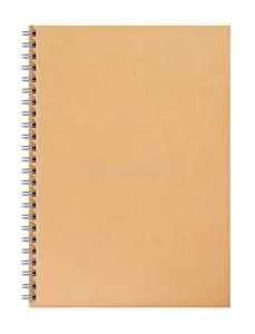 棕色的衬垫一本空白的棕色封面书照片