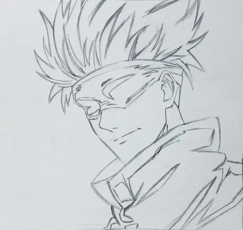 临摹 #手绘 #五条悟 #咒术回战 你喜欢什么样的五条老师 - 抖音