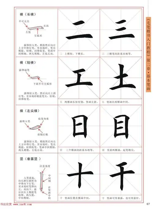 王丙申高清书法字帖《毛笔楷书入门教程》