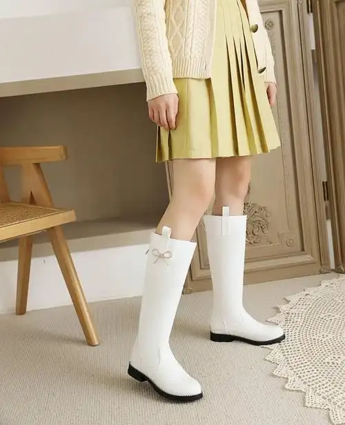 女童靴子冬季儿童高筒靴小女孩加绒中大童靴学生公主