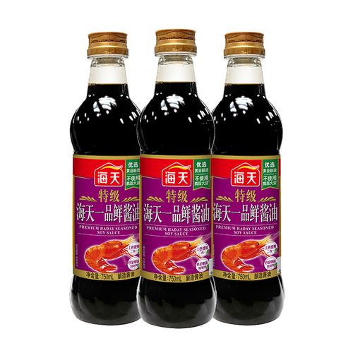 海天特级一品鲜酱油750ml12瓶寿司点蘸炒菜凉拌菜提鲜调味料整箱
