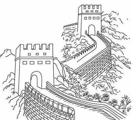 长城简笔画图片大全 长城简笔画图片大全 简单 漂亮 - 水彩迷