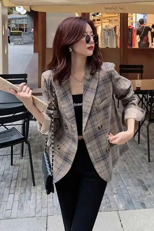 格子小西装格子小西装大码