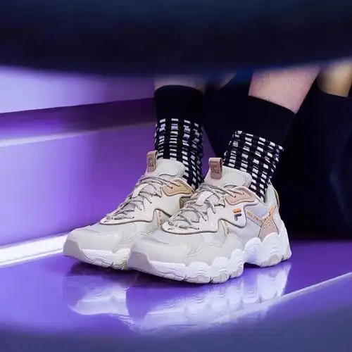 斐乐(fila) 【蔡徐坤同款】 潮牌猫爪3代老爹鞋增高透气运动情侣跑鞋