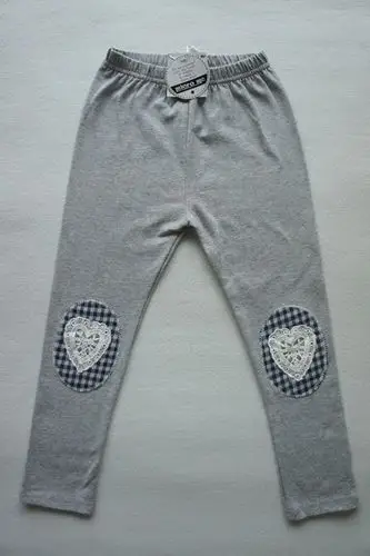 micro me 女童膝盖补丁打底裤 13qw-36 (130, 灰色)