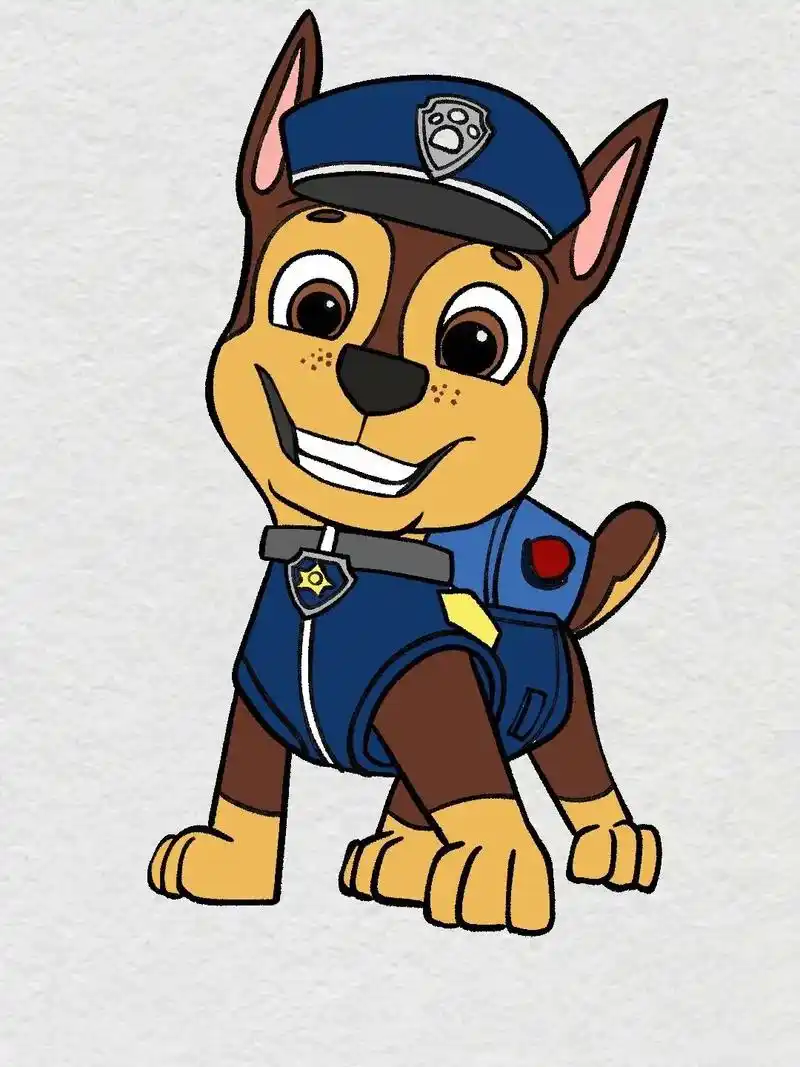 汪汪队立大功阿奇警长#简笔画 #卡通画 #我又来送图啦 #好 - 抖音