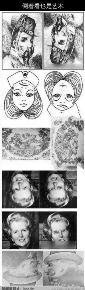 换个角度,换个思维,艺术品不只有一面,倒过来还是艺术.