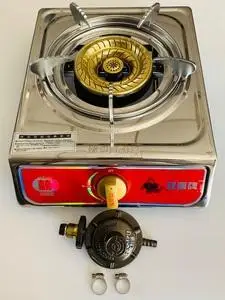 傲悦双喜牌煤气单灶家用液化气灶台式灶节能猛火灶加厚不锈钢安全