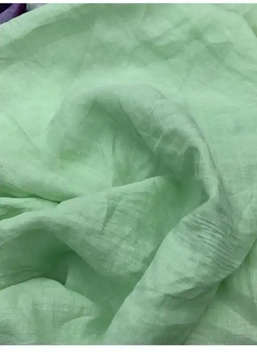 单面料砂洗纯苎麻布 手感好纯苎麻面料夏天面料出售2022新款 暗红色