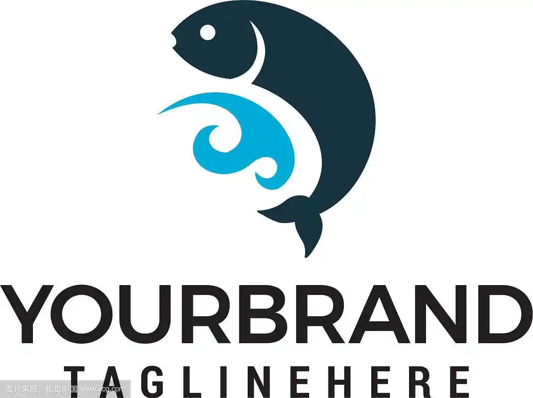 钓鱼标志标志设计模板