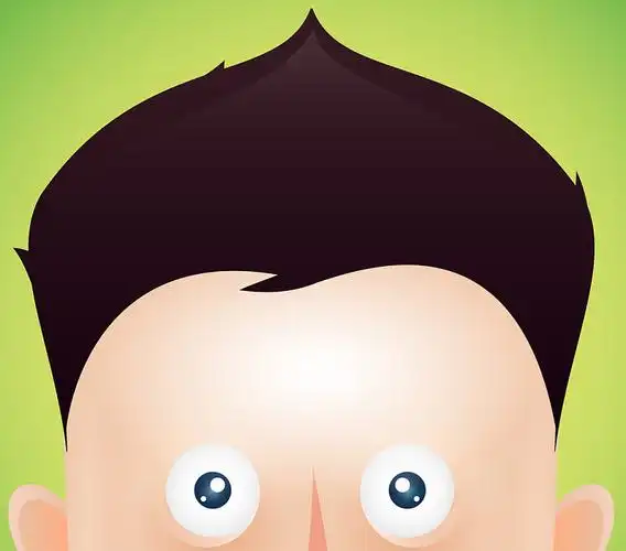 有趣,卡通,脸,眼睛,额头,头发_高清图片_全景视觉