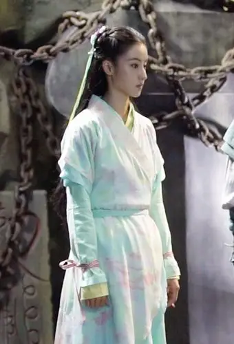 组图:毛晓慧青色纱质古装搭长发 重现灵儿造型俏皮灵动不失温婉_高清