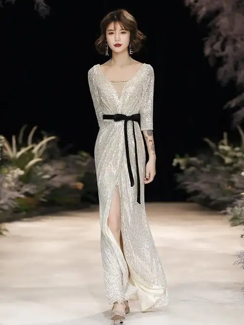 晚礼服裙女2020新款轻奢小众高端宴会气质名媛高级质感鱼尾长款