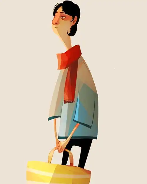 crystal kung人物插画 - 视觉中国设计师社区