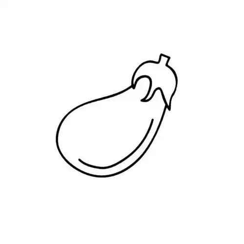 茄子简易画法非常简单的茄子简笔画法