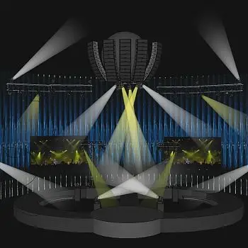 现代圆环形舞台草图大师模型,舞台skb模型分享