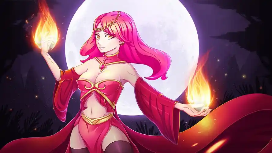 dota2 同人系列 火女重庆|ui设计师爱画画的ui设计师4000