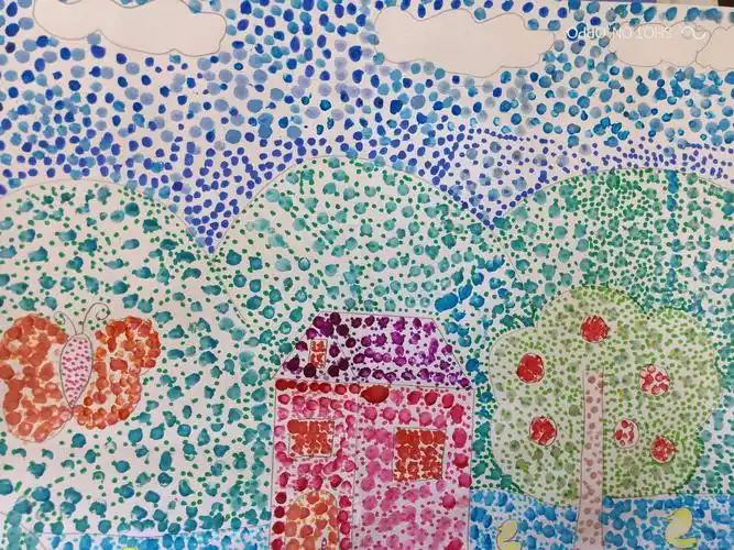 【建文明校·创文明城】 燕兴学校美术课堂实录一点彩画