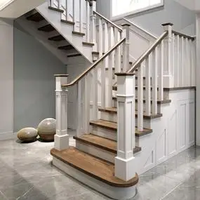 成都实木楼梯定制家用楼梯定做现代简约风格整体环保别墅扶手踏步