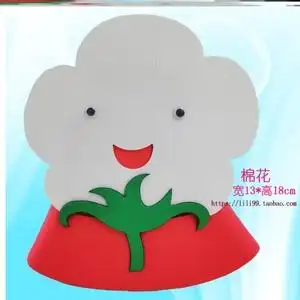 棉花姑娘故事帽子七星瓢虫头饰幼儿园六一儿童扮演小动物头套面具