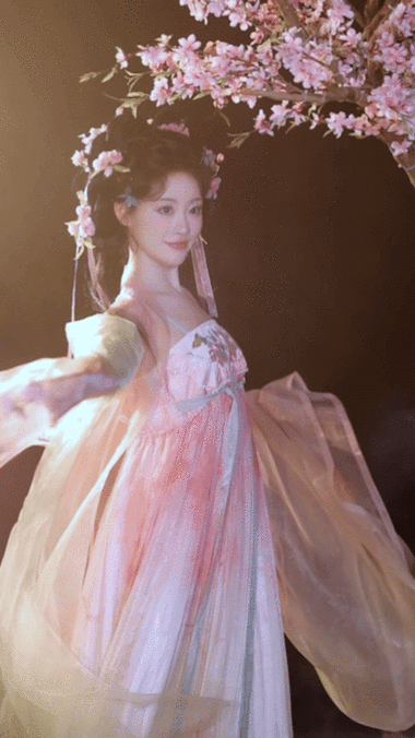 祝绪丹秒戴假睫毛##祝绪丹桃花结缘妆#祝祝的气质跟古装造型好逝滗