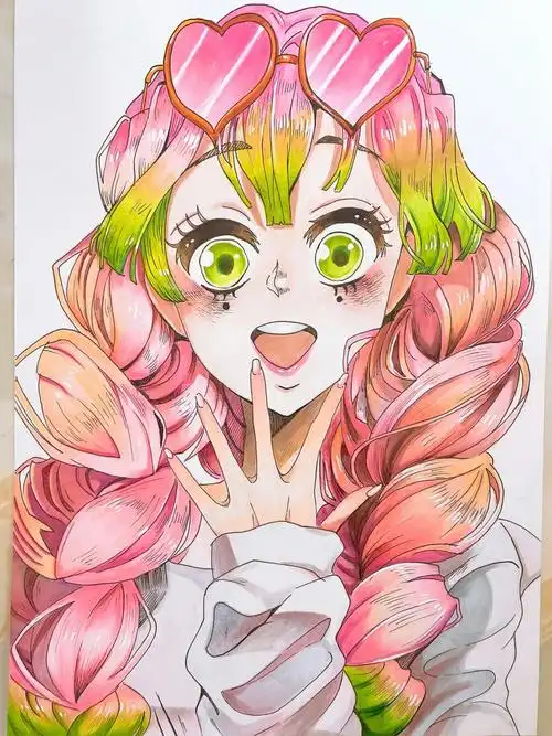 翻一翻之前的小画#手绘  #鬼灭之刃  #鬼灭  #动漫  #鬼灭恋柱  #恋柱