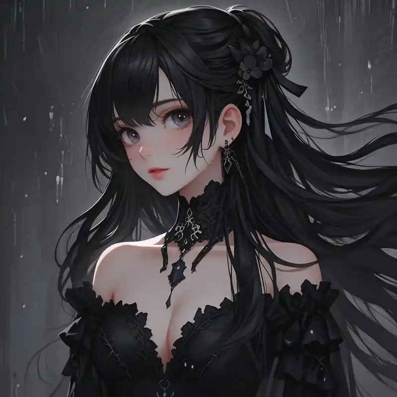 暗黑系列头像94丧系女生头像