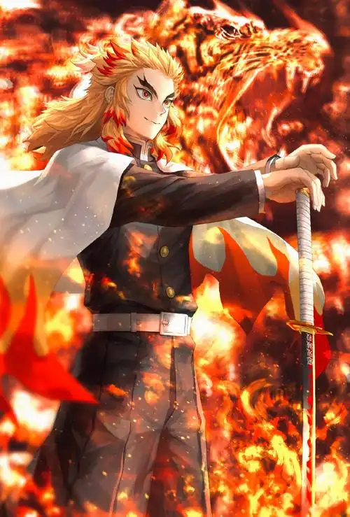 p站美图大哥生日快乐鬼灭之刃炼狱杏寿郎壁纸特辑