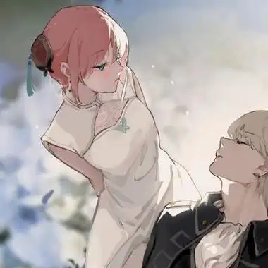 的动漫情头男女两张图片 超级惊艳的手绘动漫情头_情侣头像_美头网