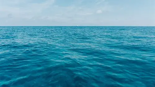 蓝色的大海,地平线,船 壁纸