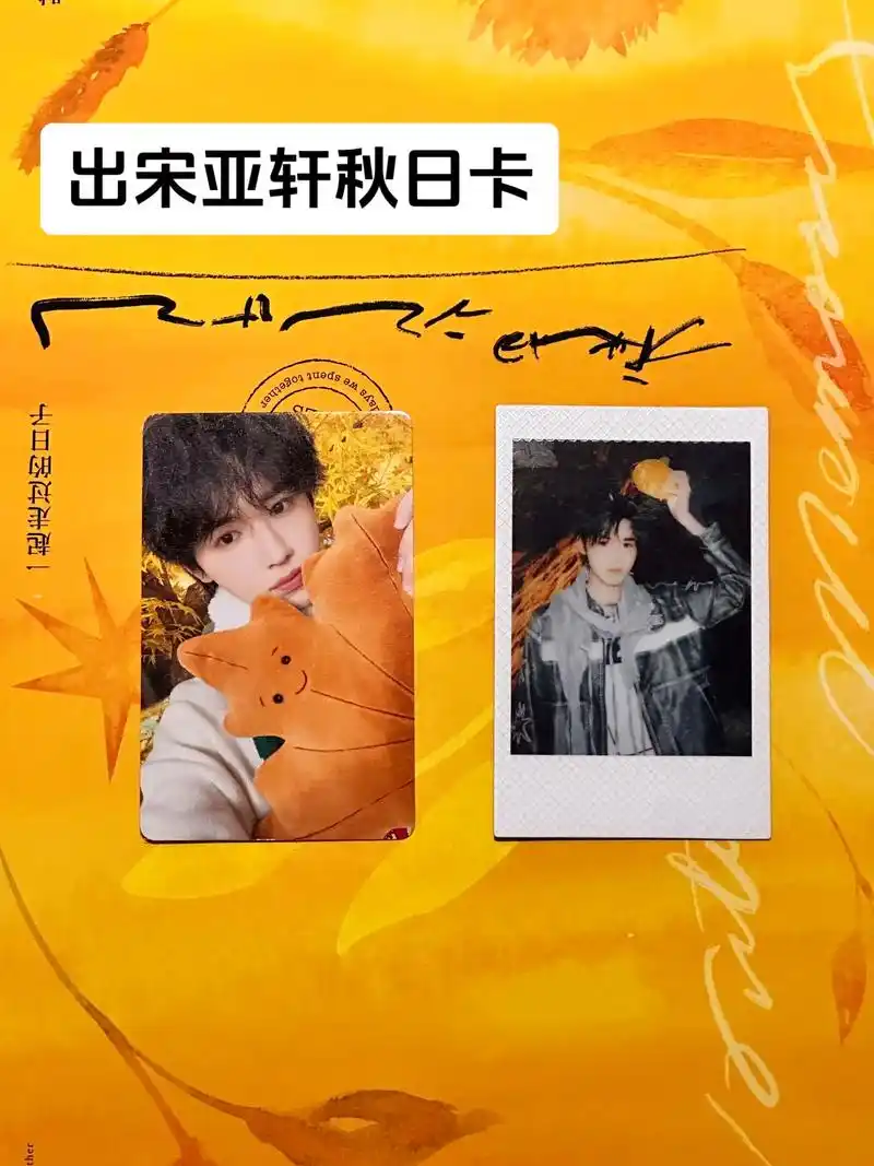 出宋亚轩秋日枫叶固卡 拍立得小卡 走pt 送小礼物 #出卡