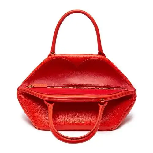 luluguinness/露露姬妮斯2018秋冬新款女士单肩小斜挎包红色牛皮革