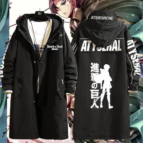 进击的巨人动漫利威尔艾伦自由之翼周边二次元中长款风衣外套男en
