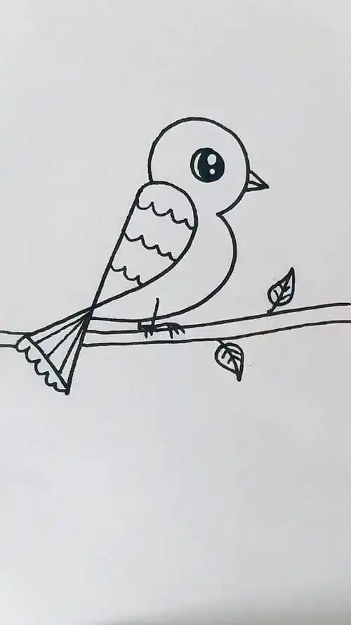 画画原来如此简单#用123画小鸟,很简单,快来画画吧#简笔画