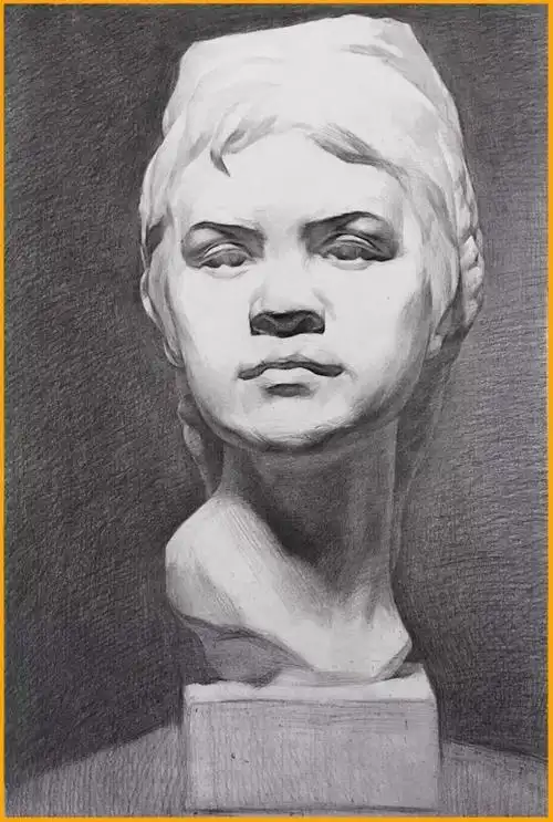 石膏像体块感的表现