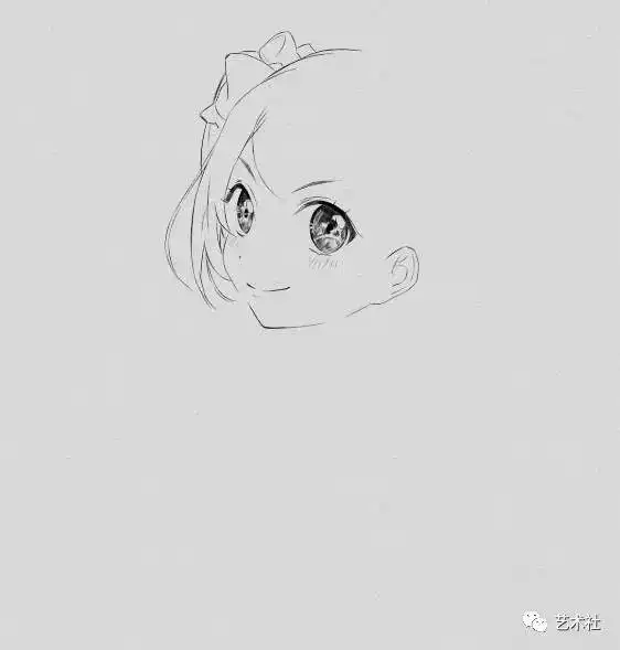 手绘教程 | 教你画一个可爱的马尾辫漫画少女