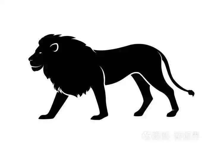 狮子剪影向量例证