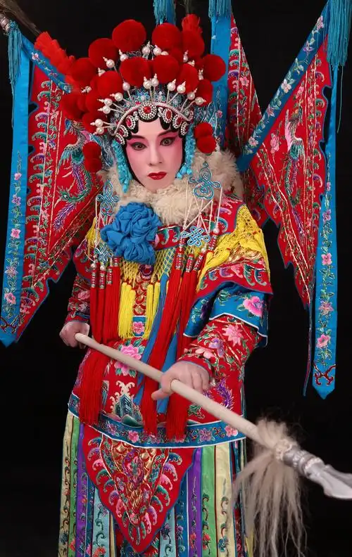 我的京剧照 京剧穆柯寨--穆桂英 京剧旦角化妆 刀马旦 金丝狸猫