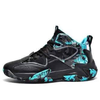 艾弗森春秋季新款高帮篮球鞋运动休闲鞋情侣户外跑步鞋子中大童训练